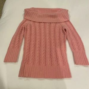 Light pink Marino wool and cashmere sweater